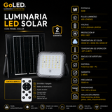 Reflector LED Solar 450 Lúmenes IP65 para Exterior