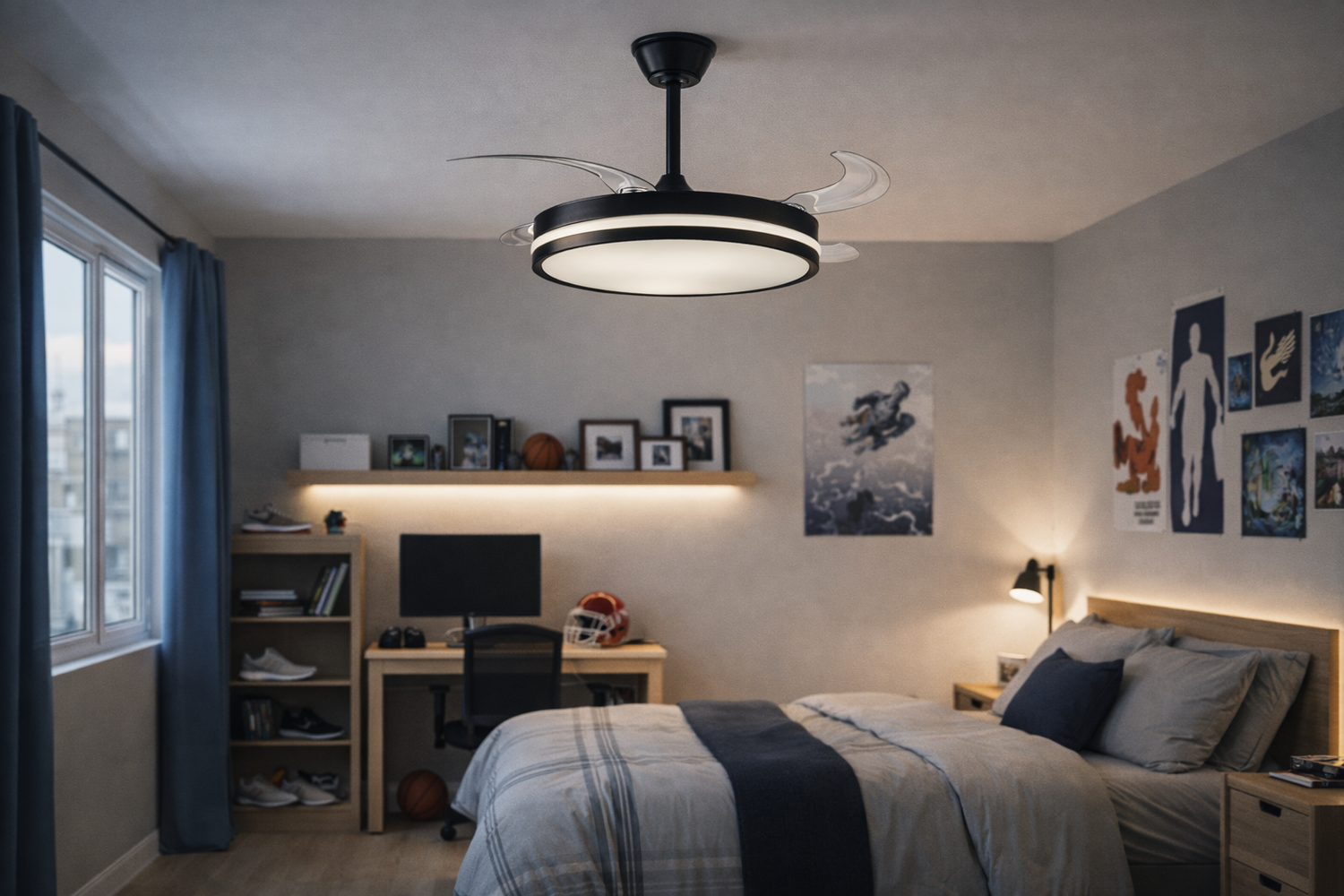 Ventilador LED Retráctil 70W IV410C