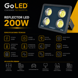 Reflector LED Modular 200W IP66 22500 lm Luz Fría