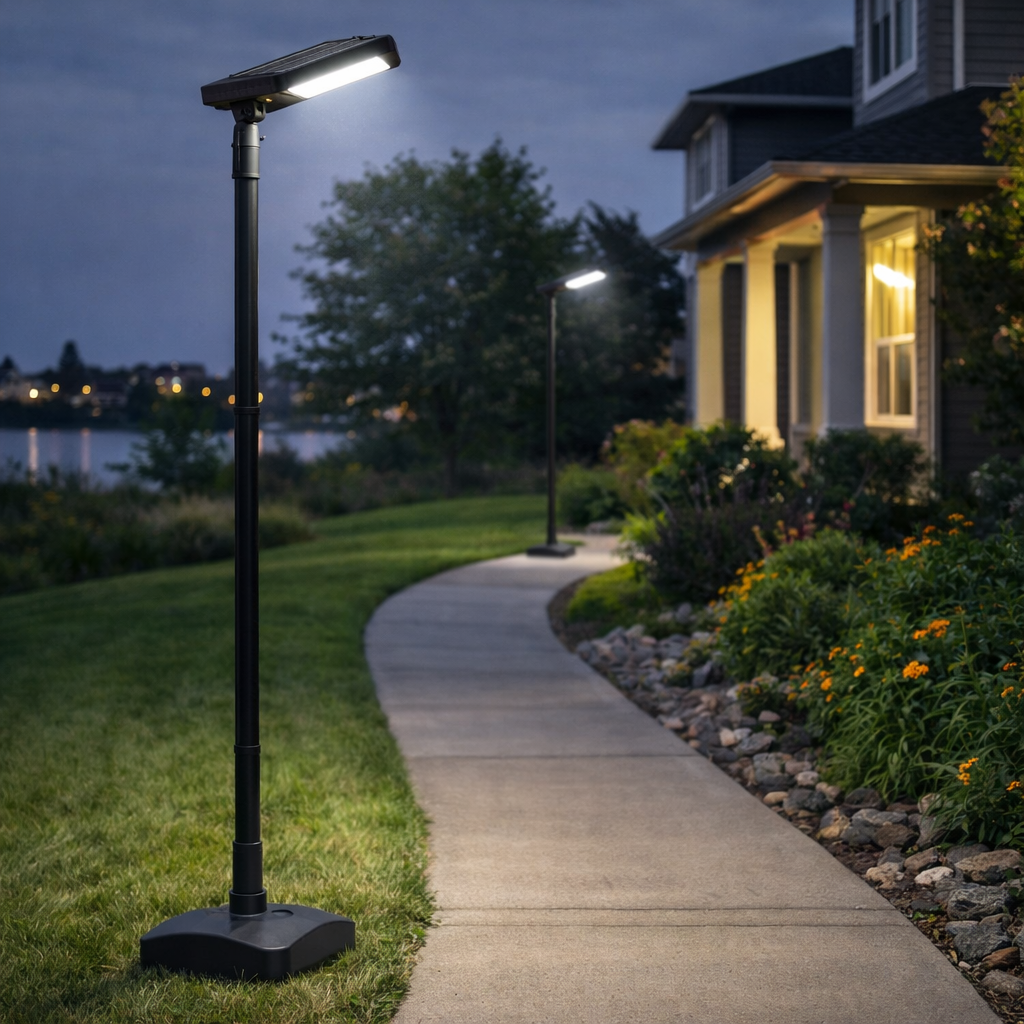 Luminaria Solar All in One con Poste IP65 2500 lm