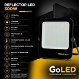 Reflector LED Alta Potencia 300W IP66 para Exteriores