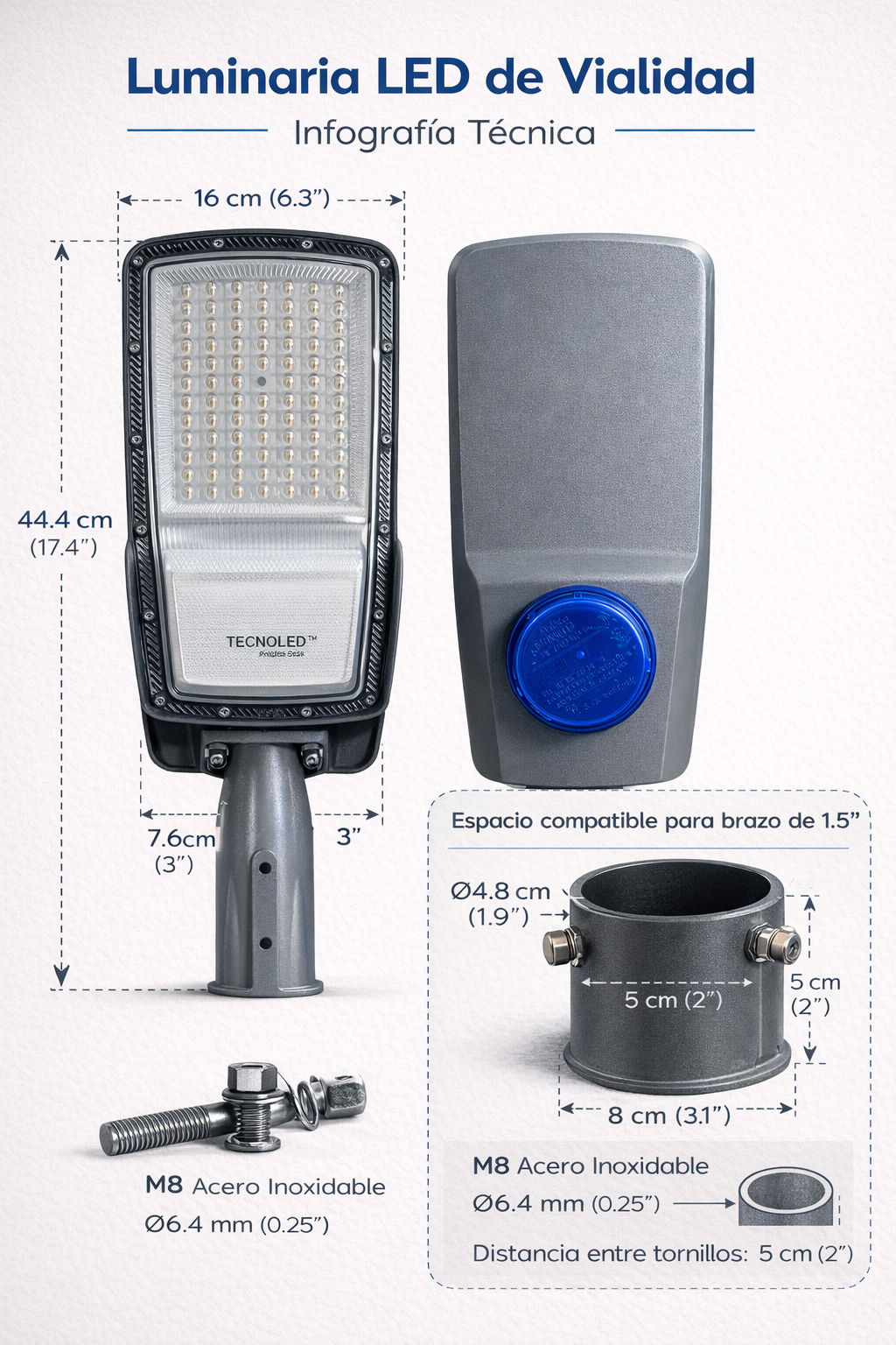 Luminaria Suburbana STPN 50W – Luz Blanca