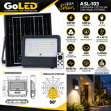 Reflector LED Solar 200W para Fachadas y Patios ASL-103