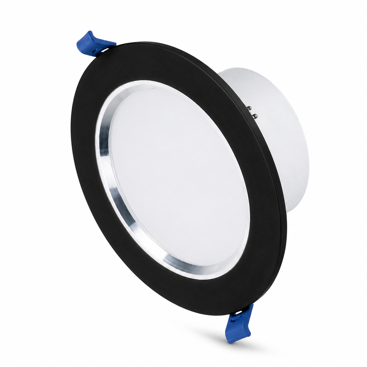 Empotrable LED Downlight 7W Negro con Aro Satín para Interior Luz Blanca
