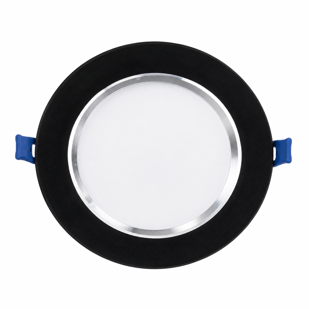 Empotrable LED Downlight 7W Negro con Aro Satín para Interior Luz Blanca