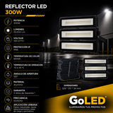 Reflector LED Industrial 300W IP65 Luz Blanca 6500K