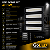 Reflector LED Industrial 400W IP65 Luz Blanca 6500K