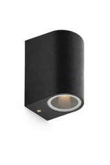 Luminaria de Pared Exterior Doble GU10 Negra IP54