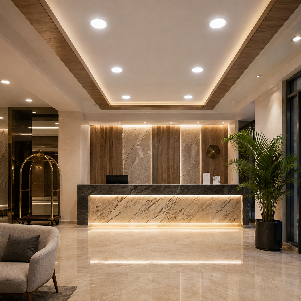 Panel LED Redondo Ajustable Empotrable 20W  para Interiores Blanco