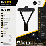 Luminaria Suburbana LED Punta de Poste Switchable 70-100W 57710