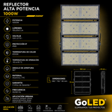 Reflector LED 1000W Alta Potencia IP65 6500K Gris
