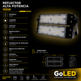 Reflector LED Alta Potencia 100W IP65 Luz Blanca 6500K