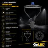 Luminario LED Urbano 100W con Fotocelda IP65 PT-100W
