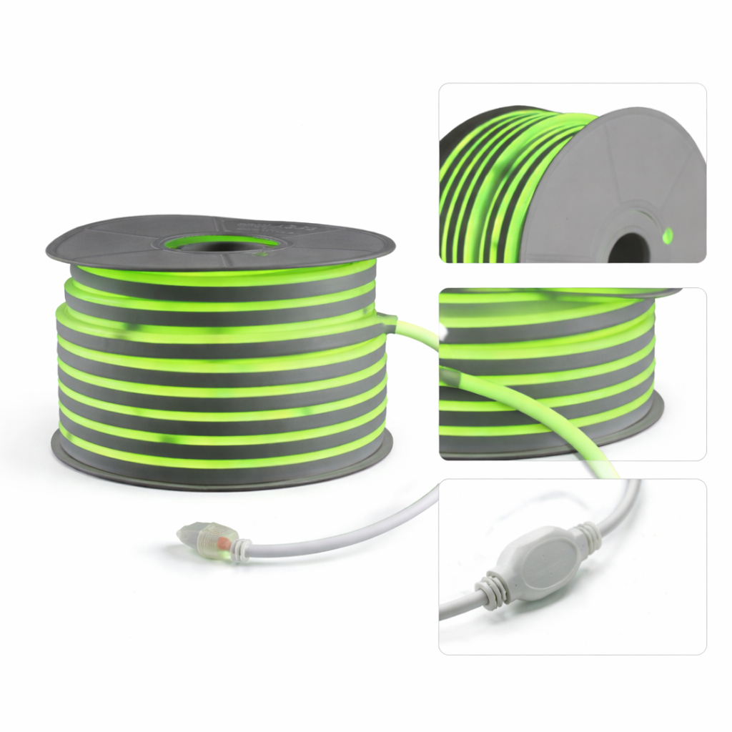 Manguera Neón LED Verde 50m Exterior IP66 127V Flexible