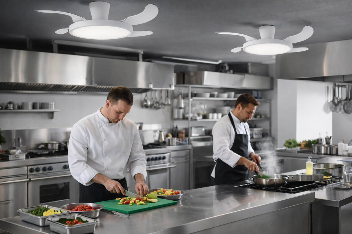 Ventilador de Techo LED Retráctil 42” con Control Remoto