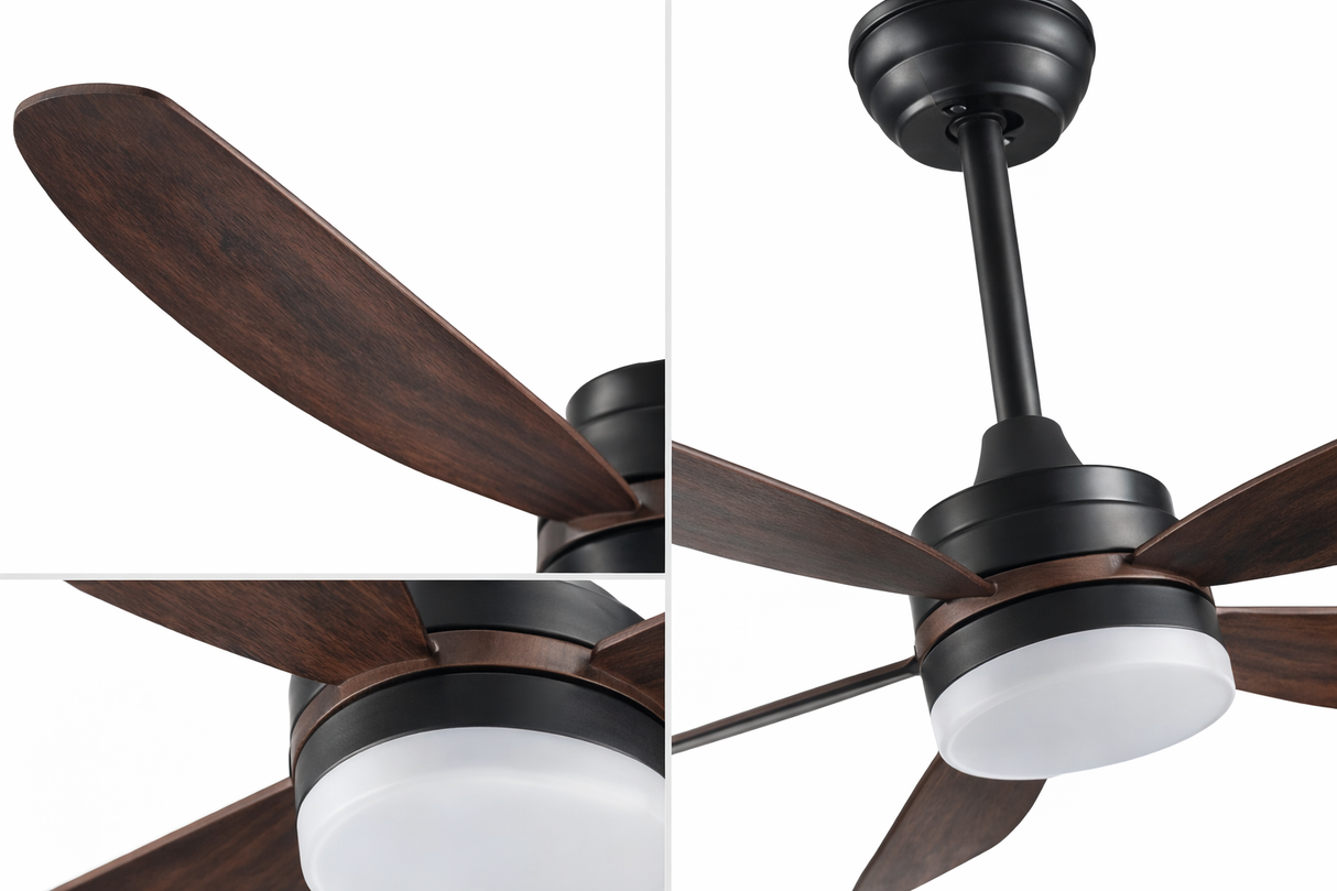 Ventilador de Techo LED 36” con Control Remoto y Luz Ajustable