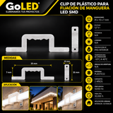 Kit 25 Clips para Fijación de Manguera LED SMD