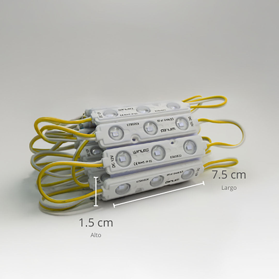 MÓDULO 3 LED SMD 2835 EXTERIOR AMARILLO
