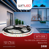 Tira LED Blanca Fría para Exteriores – Iluminación Precisa con Protección IP65-WTI-006