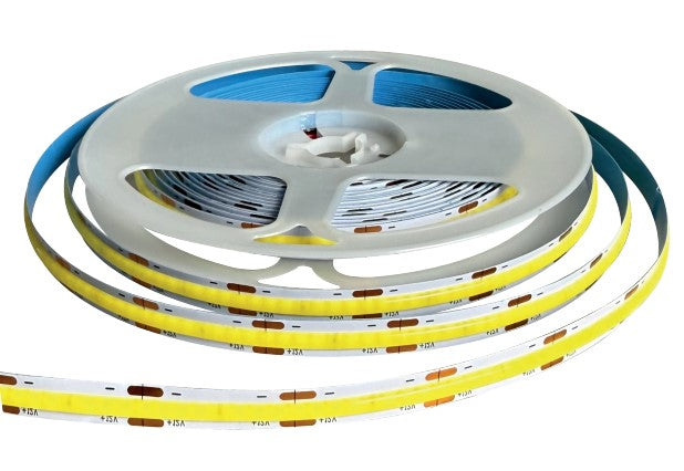 Tira LED COB 12V Cálida 3000K IP65 Exterior