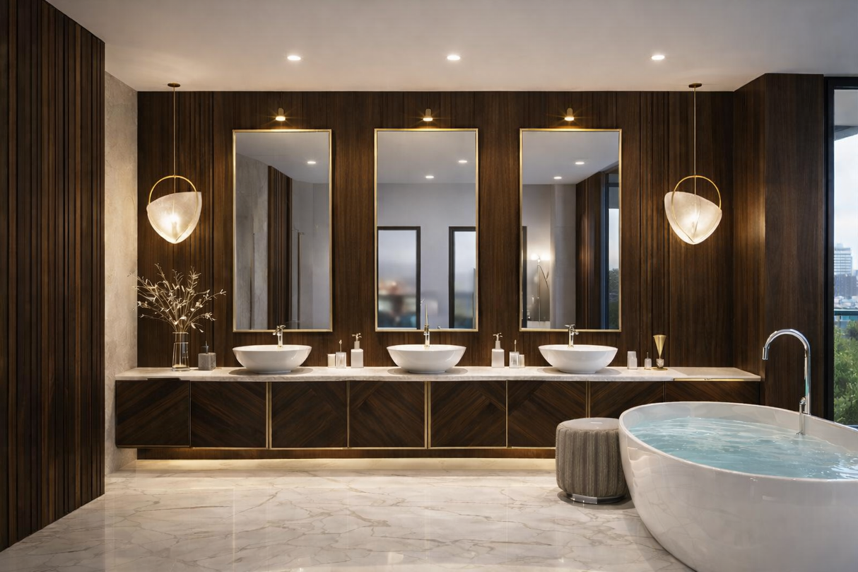 Espejo LED Rectangular 56W Luz Regulable para Baño IP65