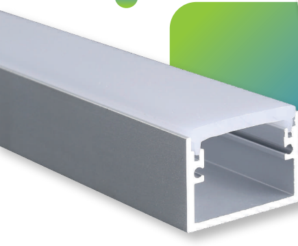 Perfil de aluminio para tira LED 3m – Luz adaptable