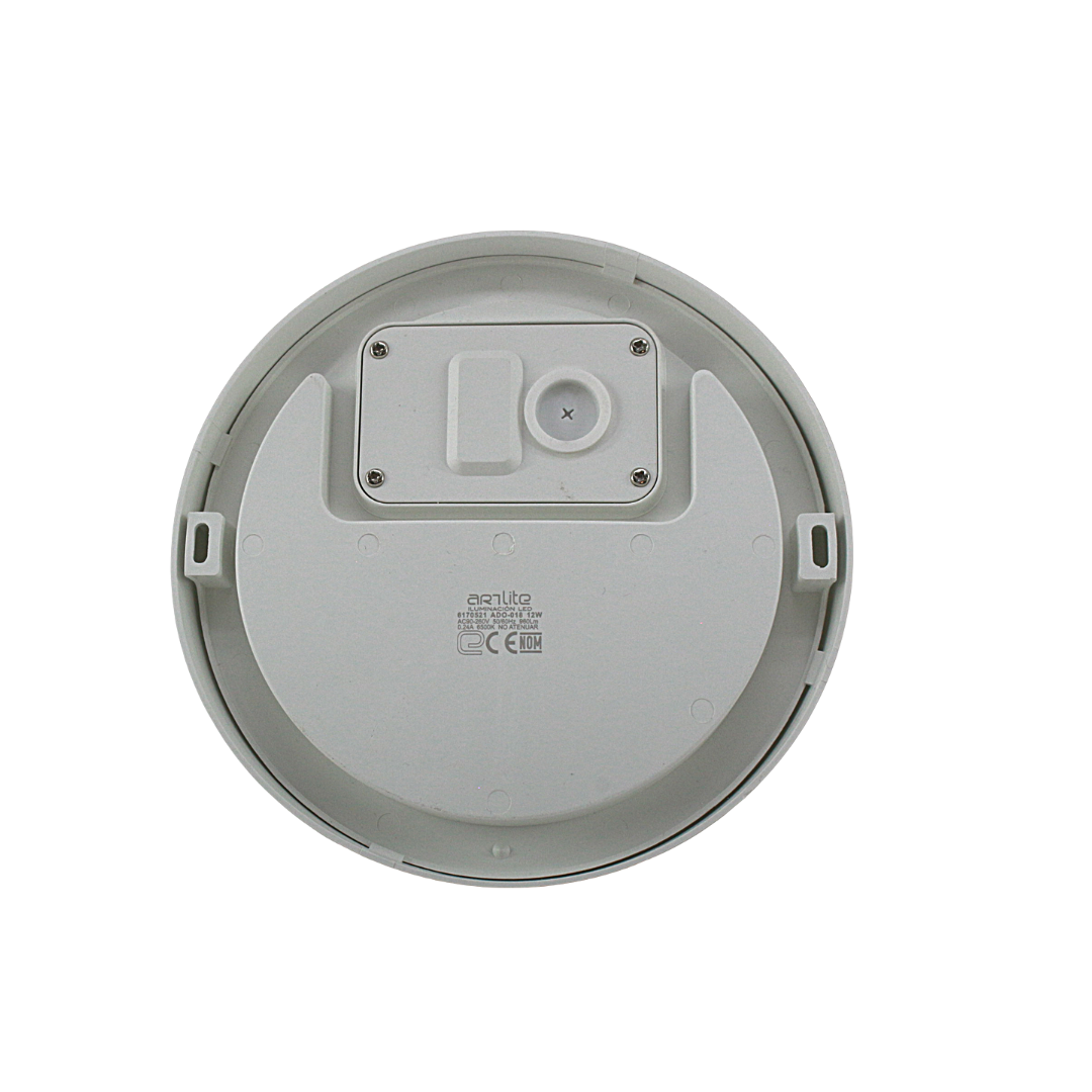 Lámpara LED de Sobreponer 12w Luz Blanca a Prueba de Vapor IP65