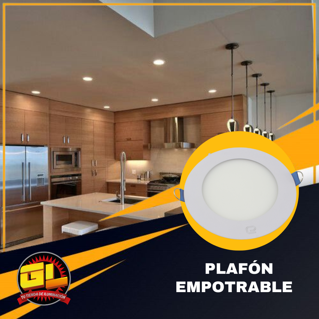 Panel empotrable LED Redondo Slim 12w Blanco Frio
