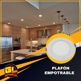 Panel empotrable LED Redondo Slim 12w Blanco Frio