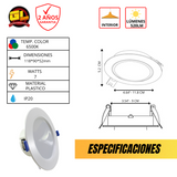 Lámpara LED Empotrable 7w Spot Plafón Blanco-ML-DL-7W-BB