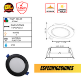 Downlight LED Empotrar -Luz Fría 6500K Negro