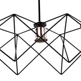 Lámpara Decorativa Rejilla de Acero Cobre 3 Socket